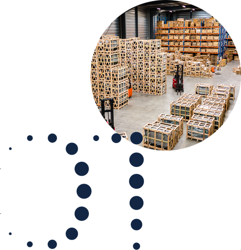 Entrepôt avec de multiples pare-brise